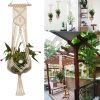 Whimsical Set of Six Macrame Plant Hangers - 8D x 8W x 30H Inches